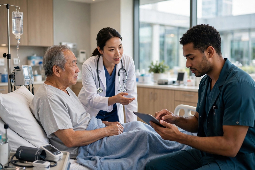 Healthcare professionals collaborating